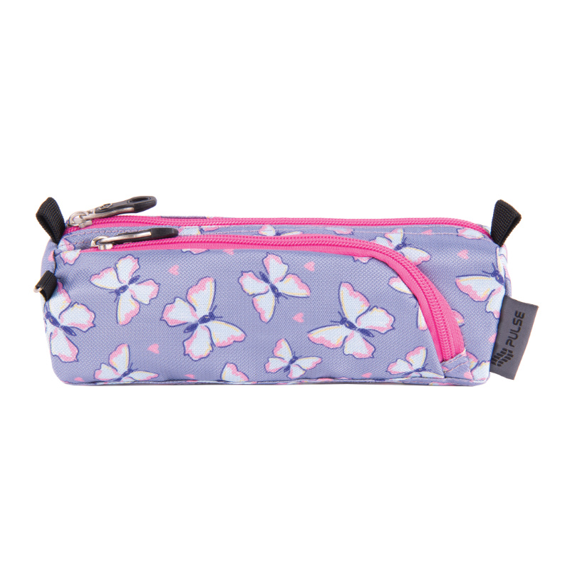 PENCIL CASE GRAY BUTTERFLY