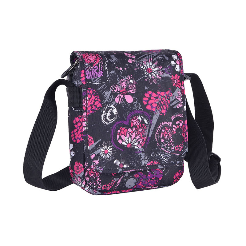CITY BAG BLACK FLOWER