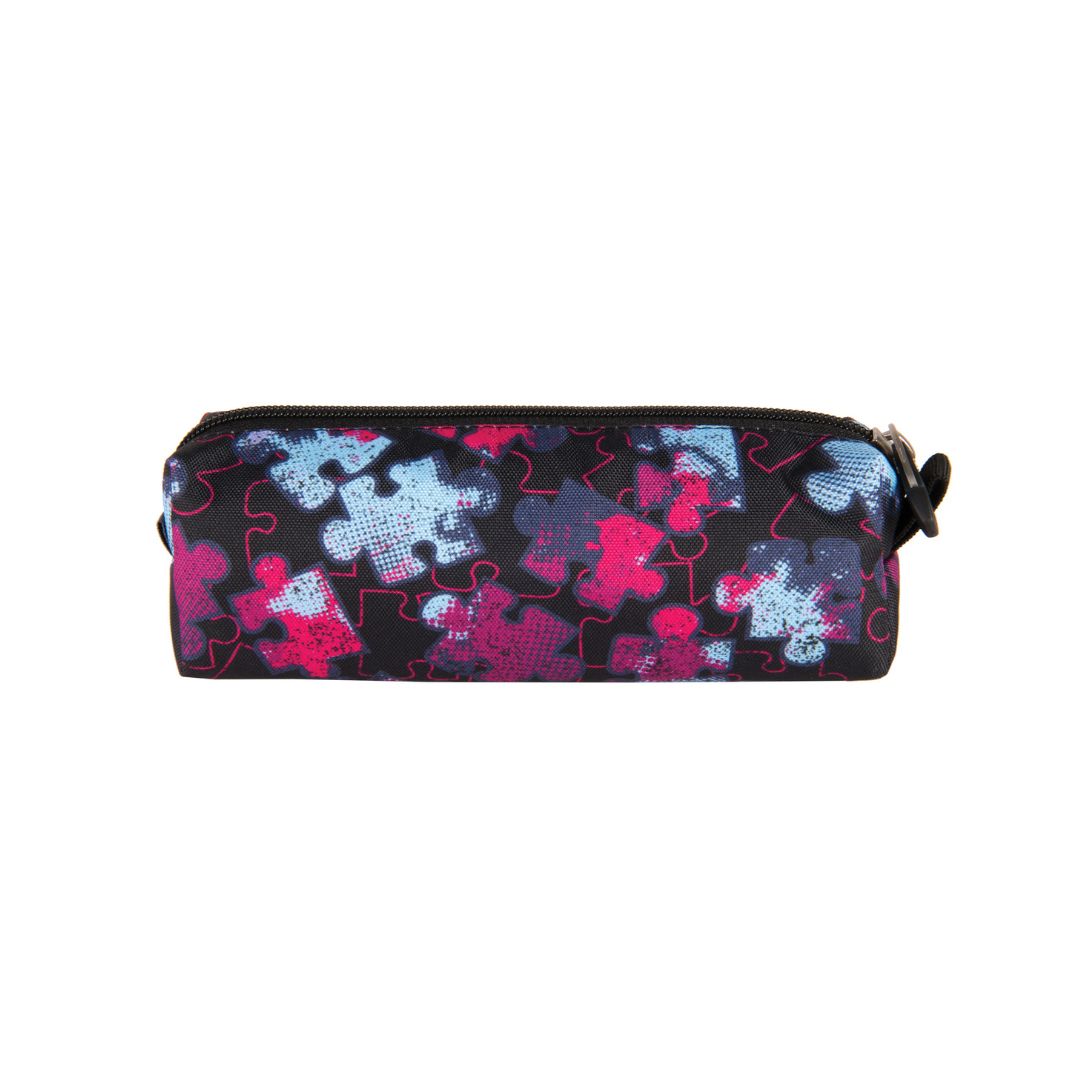 PENCIL CASE ONE ZIP BLACK PUZZLE