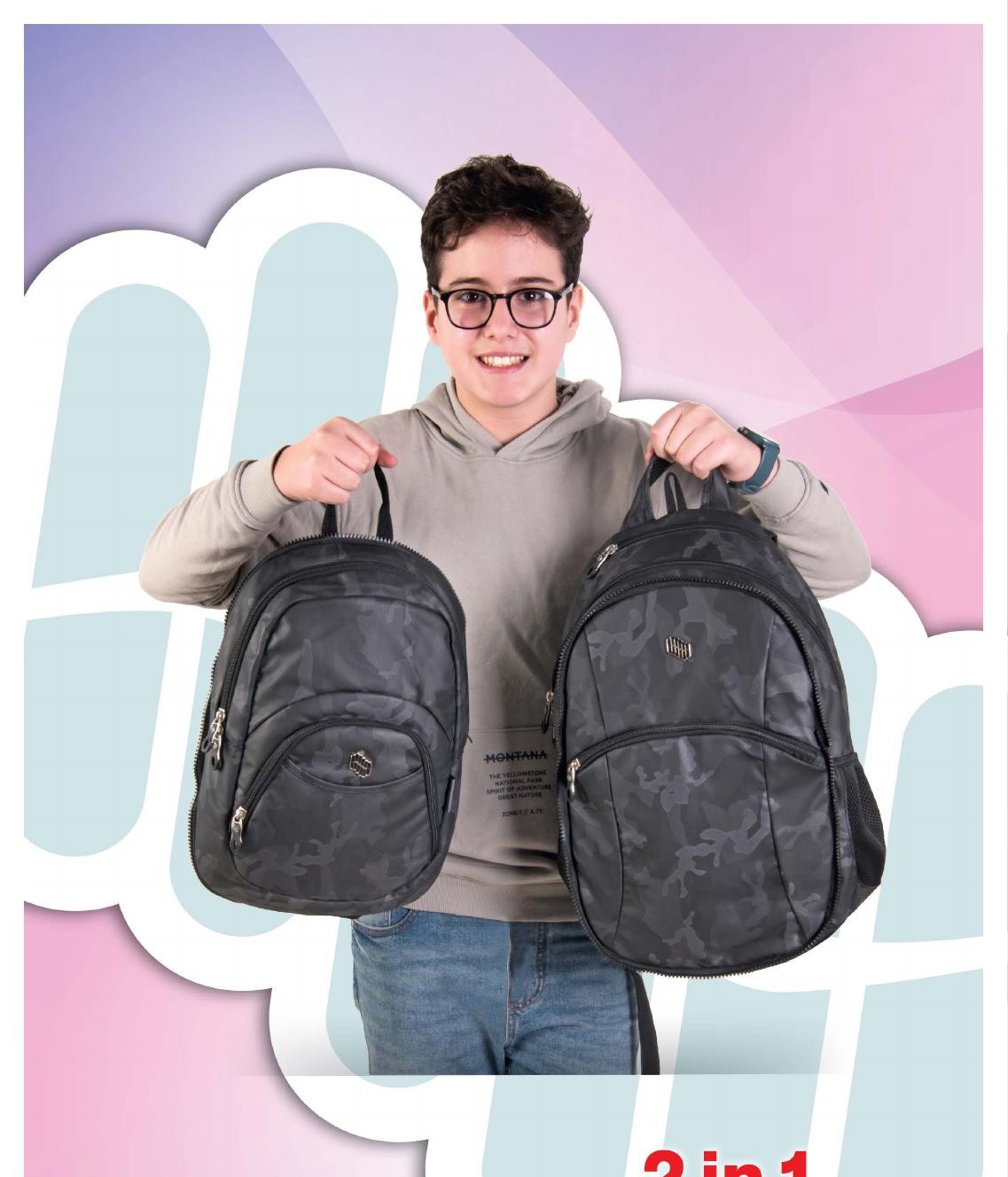 2-in-1 Backpacks · Everyday lifestyle campaign