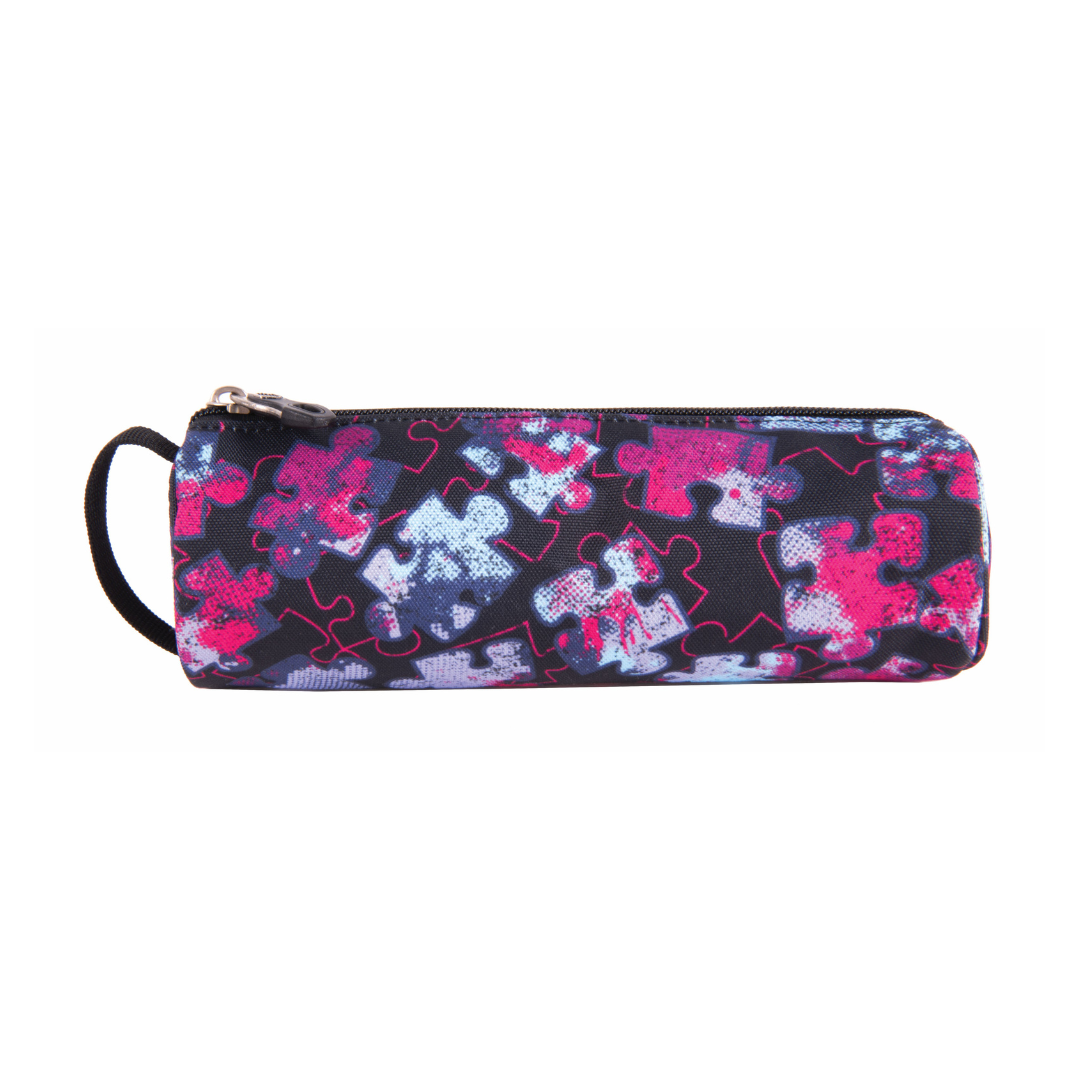 PENCIL CASE TEENS BLACK PUZZLE