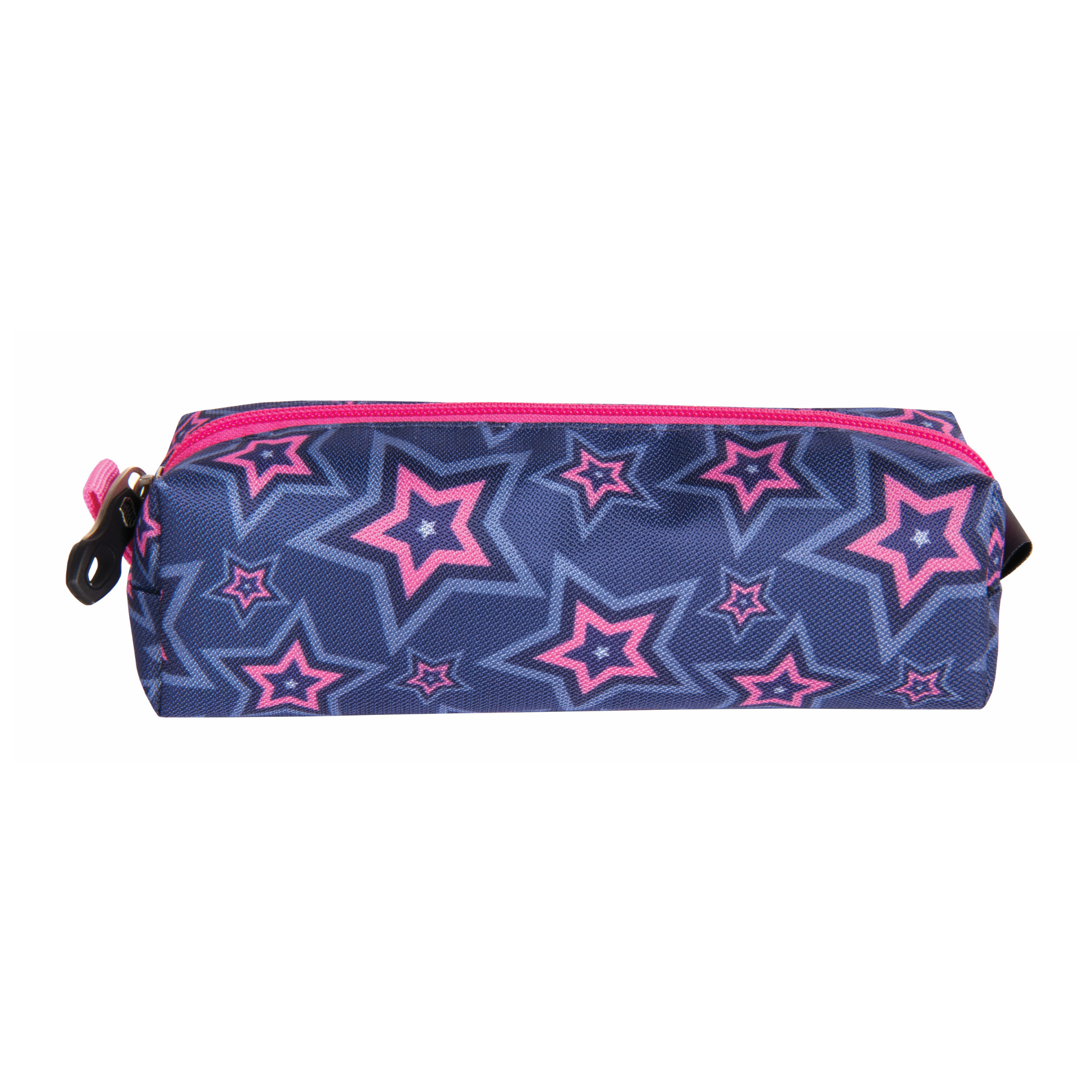PENCIL CASE DOBBY PINK STARS