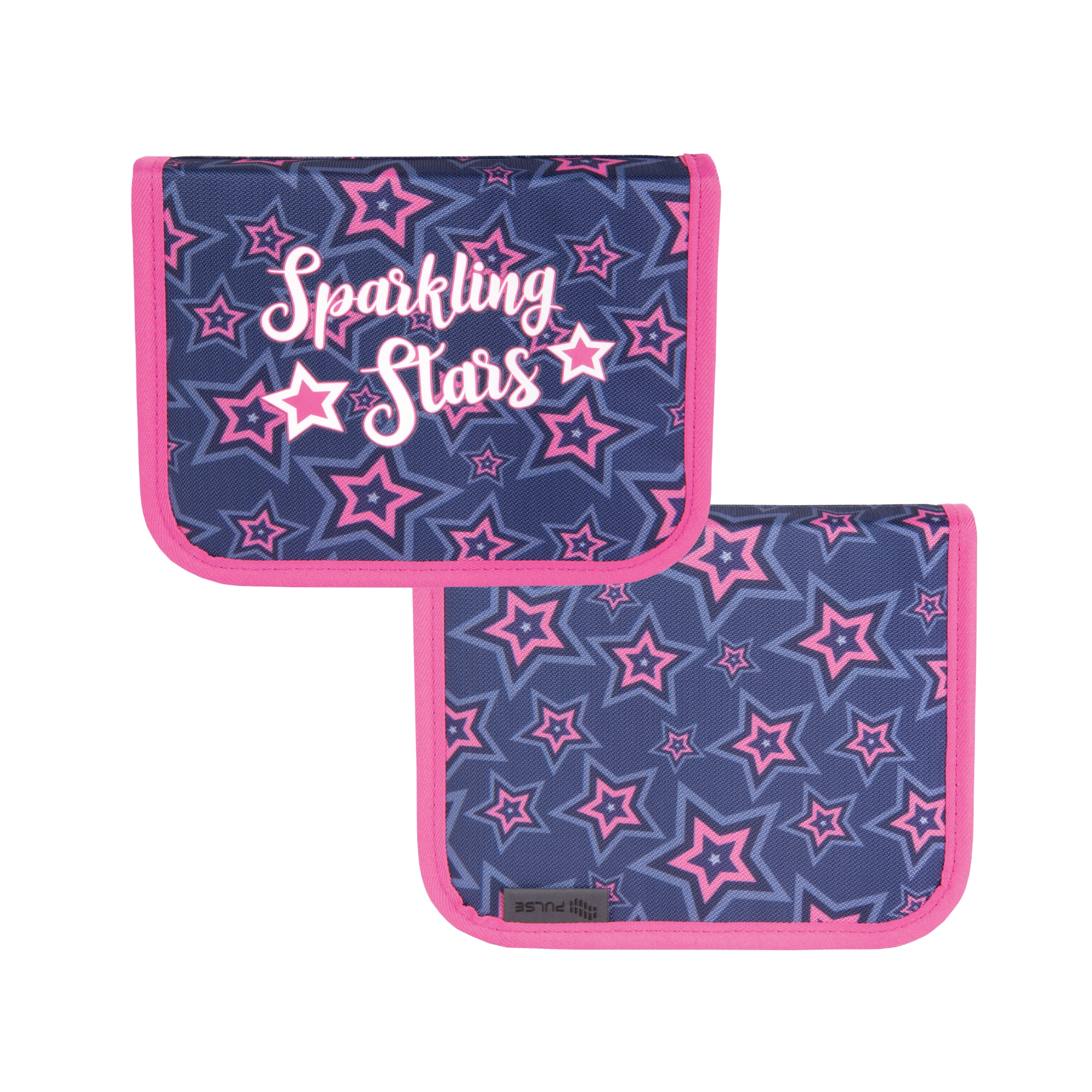 PENCIL CASE FULL DOBBY PINK STARS