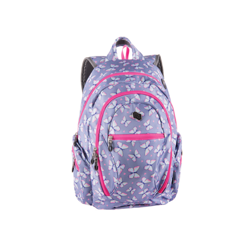 BACKPACK DOBBY GRAY BUTTERFLY