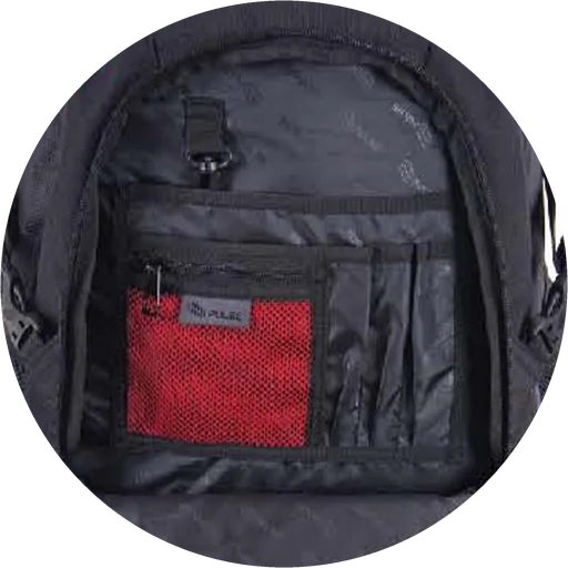 Organizer detail on a PULSE backpack