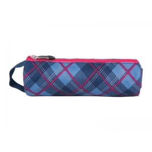 PENCIL CASE PULSE PINK PLAID