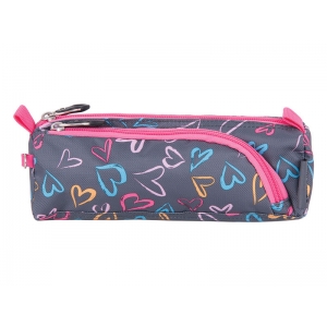 PENCIL CASE PULSE GRAY HEARTS