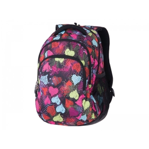 BACKPACK PULSE TEENS  BLACK HEARTS