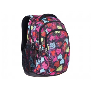 BACKPACK PULSE TEENS  BLACK HEARTS