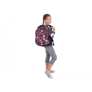 BACKPACK PULSE TEENS  BLACK HEARTS