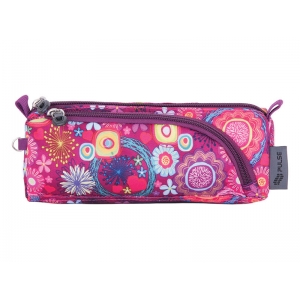 PENCIL CASE PULSE PURPLE FLOWER